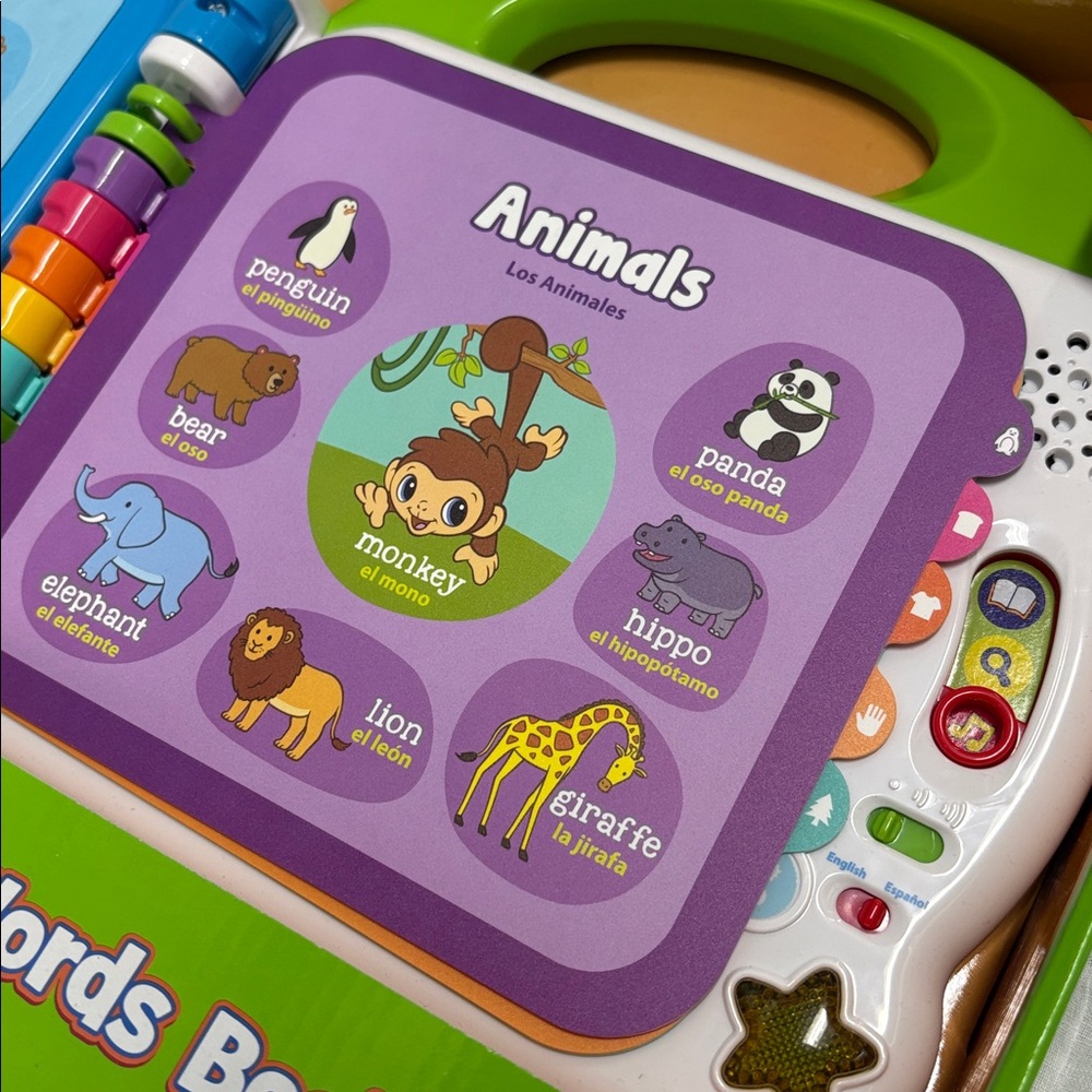 NEW LEAPFROG 100 Words Book Bilingual Kids Interactive Educational Toy Baby - Picture 8 of 13